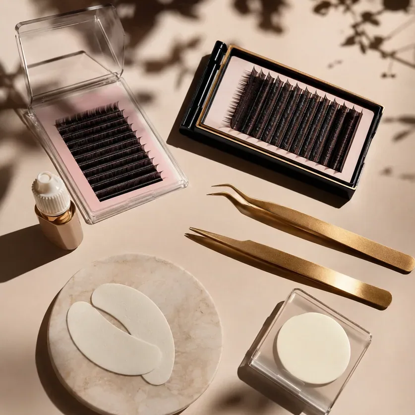 Exemplo: Lash kit flat-lay