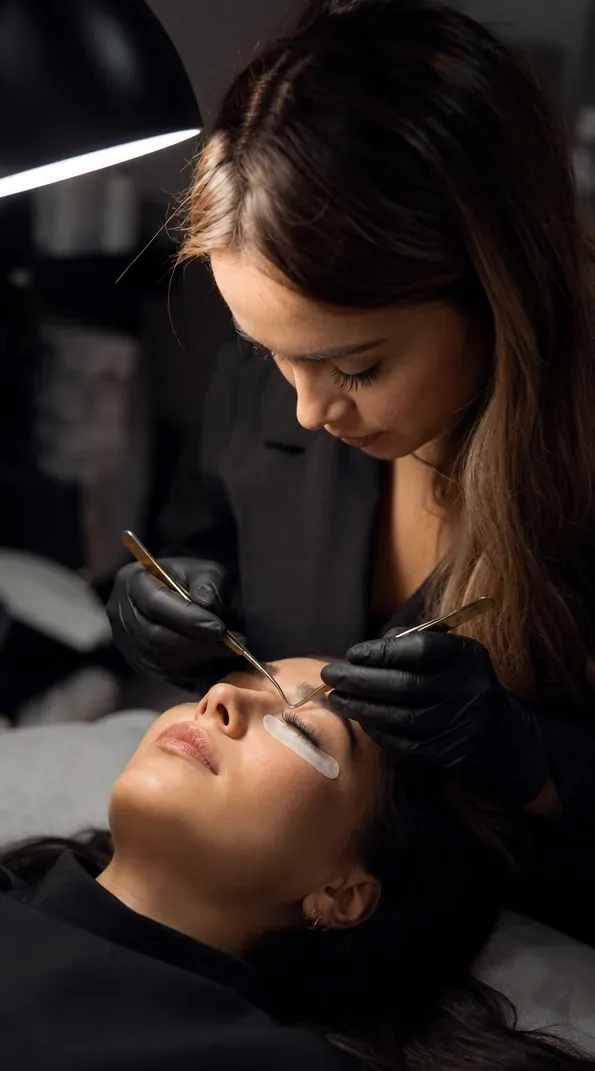 Exemplo: Lash artist em ação Pro